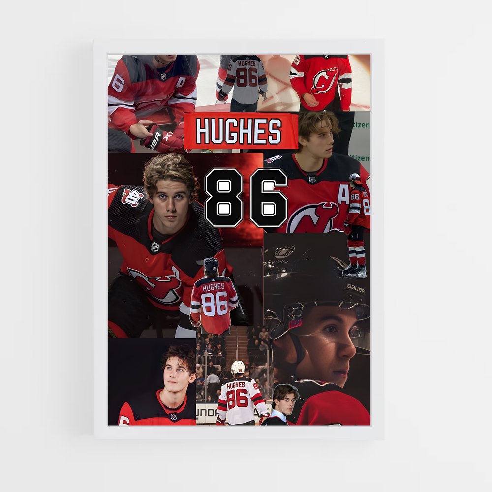 Poster Esprit Rouge et Noir – affiche Hockey sur glace (vue 3)